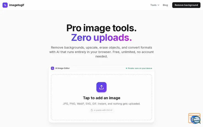 Screenshot of imagetogif