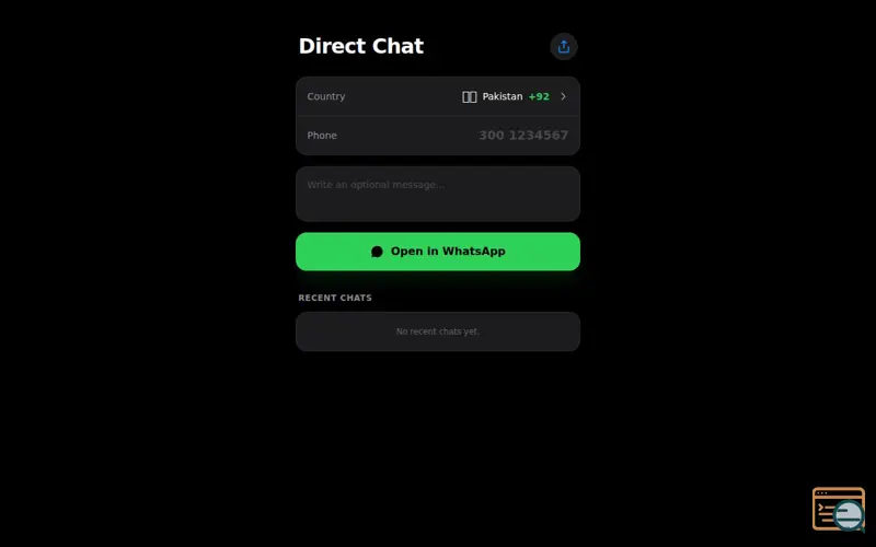 Screenshot of Quick WhatsApp Direct Chat | OLIO