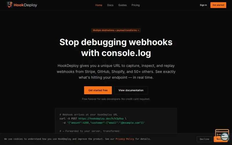 Screenshot of HookDeploy
