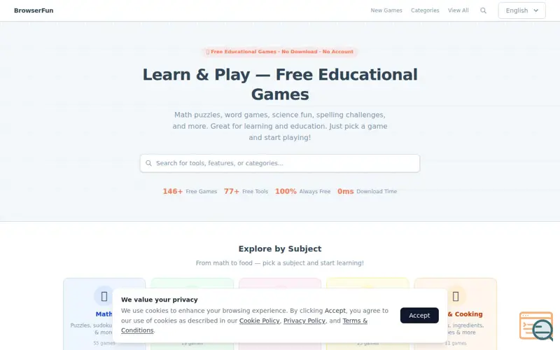 Screenshot of BrowserFun