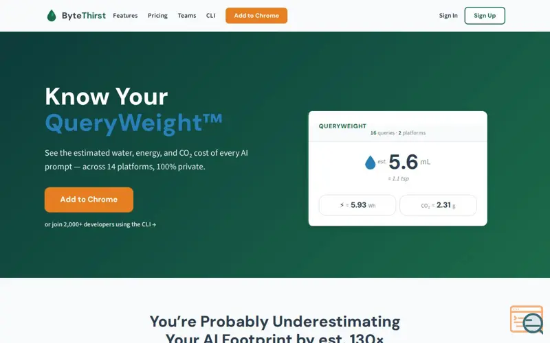 Screenshot of ByteThirst, a launch using Ketch