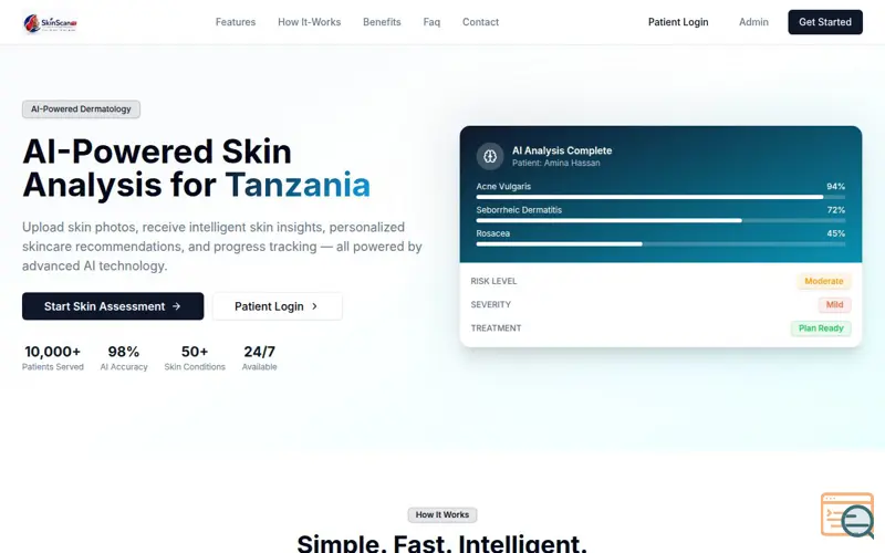 Screenshot of SkinScan TZ