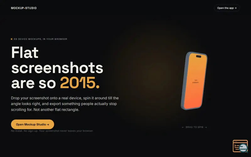 Screenshot of Mockup Studio