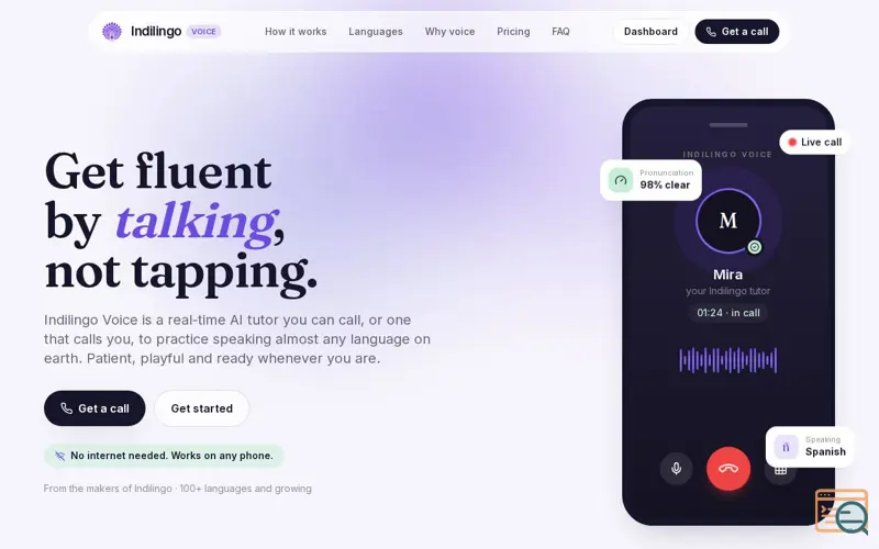 Screenshot of Voice by Indilingo