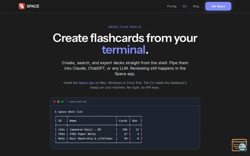 Screenshot of Getspace