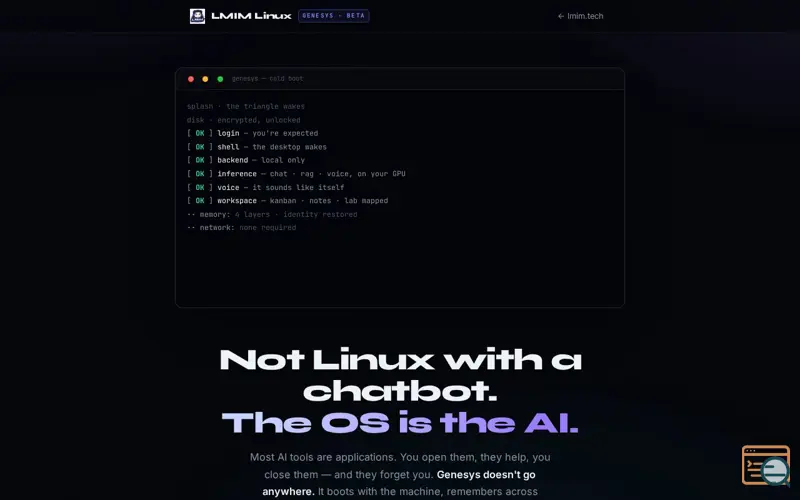 Screenshot of LMIM Linux Genesys