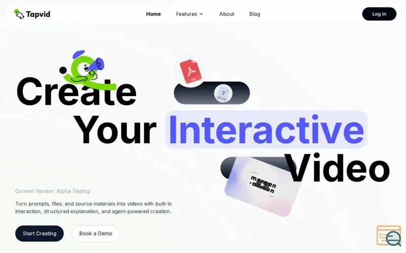 Screenshot of Tapvid AI