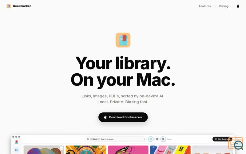Screenshot of Bookmarker