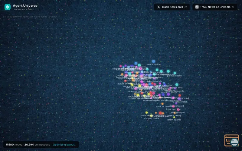 Screenshot of Agent Universe