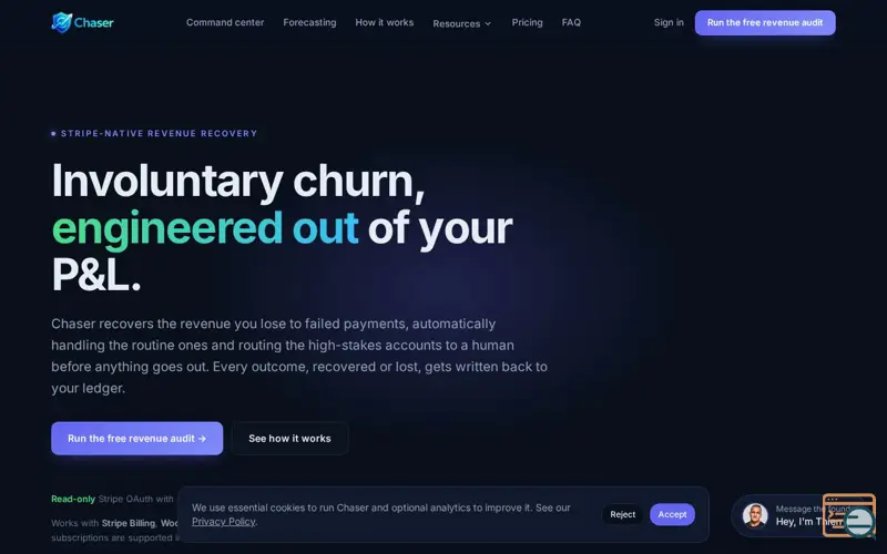 Screenshot of Chaser.cash