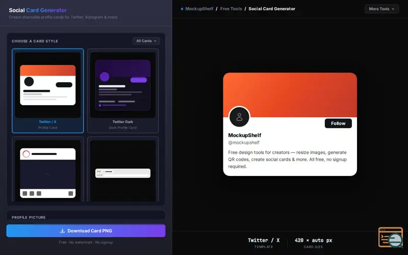 Screenshot of MockupShelf