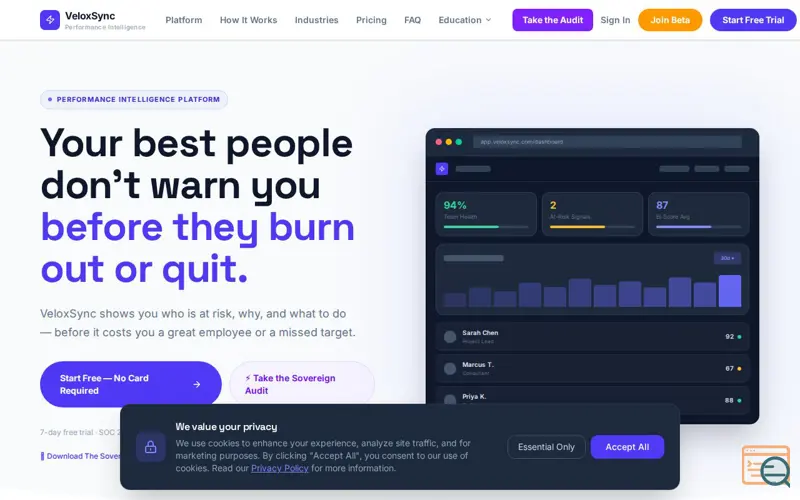Screenshot of VeloxSync