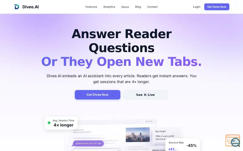 Screenshot of Divee.AI