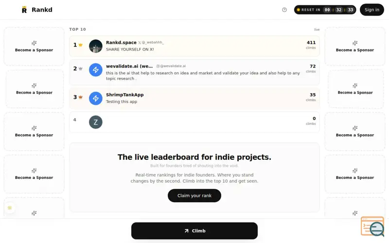 Screenshot of Rankd 