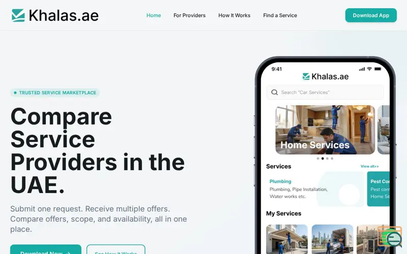 Screenshot of Khalas.ae