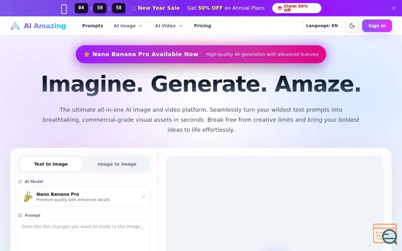 Screenshot of AI Amazing
