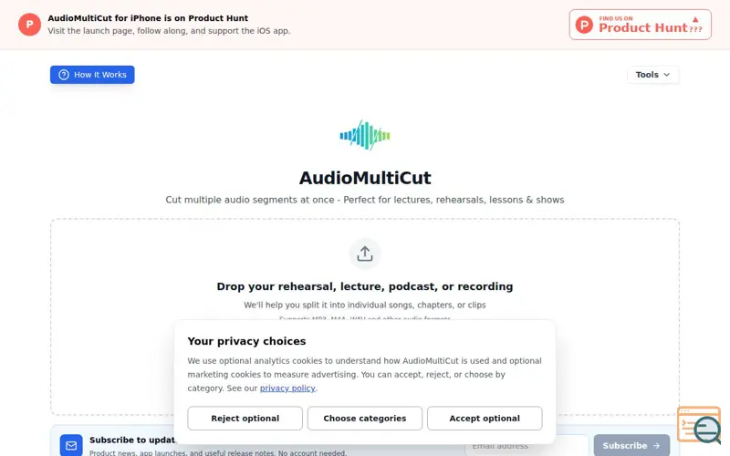 Screenshot of AudioMultiCut