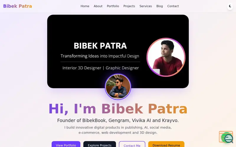 Screenshot of Bibek Patra