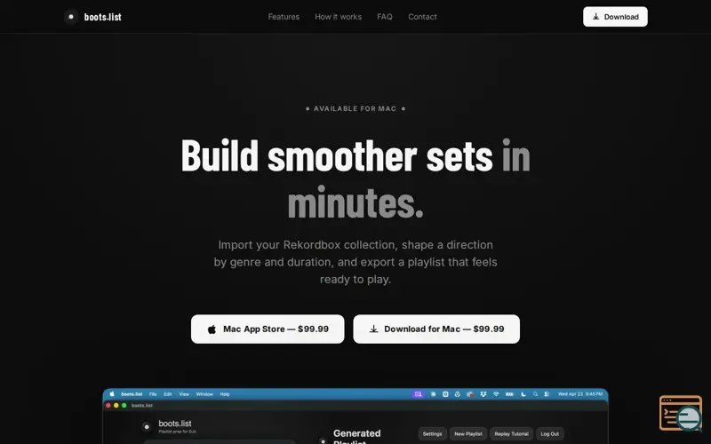 Screenshot of boots.list