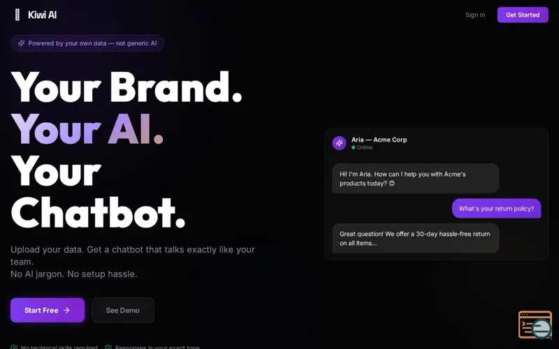 Screenshot of kiwi-ai