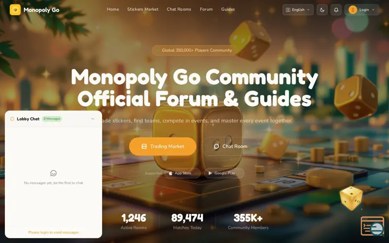 Screenshot of Monopoly Go Community