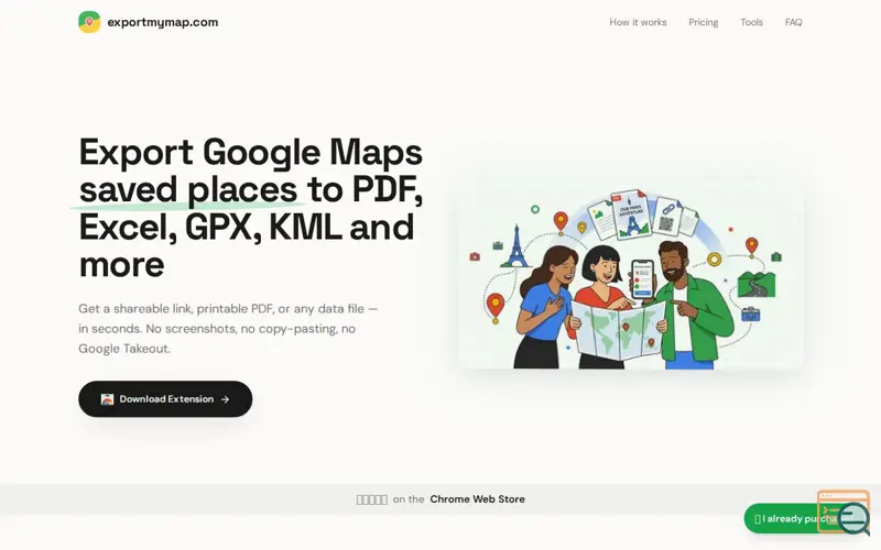 Screenshot of ExportMyMap