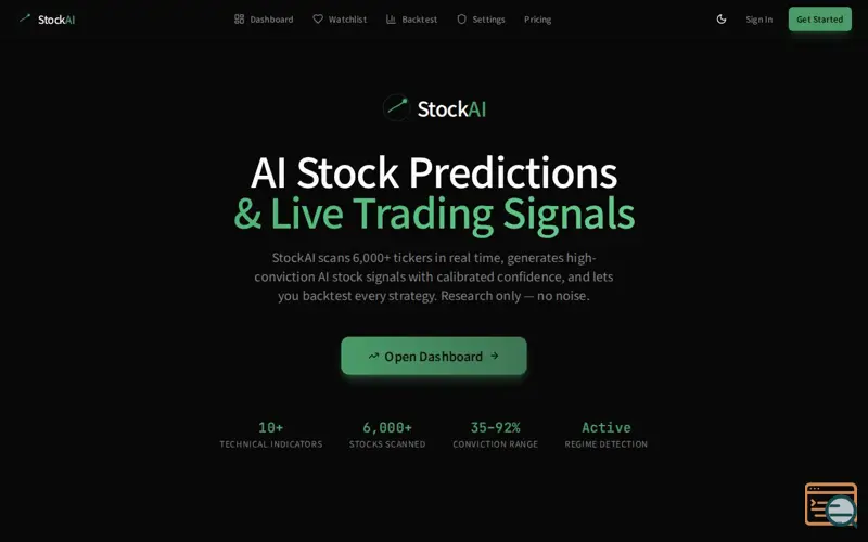 Screenshot of StockAI