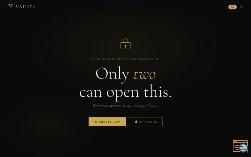 Screenshot of Vault2 — Only two can open this