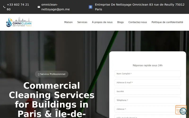Screenshot of Commercial Cleaning 