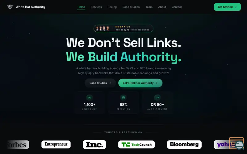 Screenshot of White Hat Authority