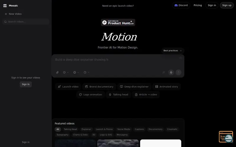 Screenshot of Motion