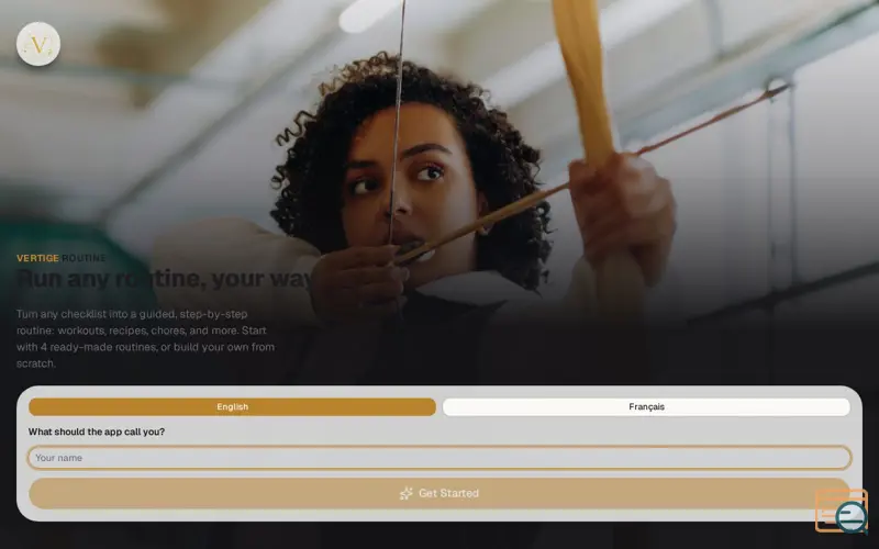 Screenshot of Vertige Routine