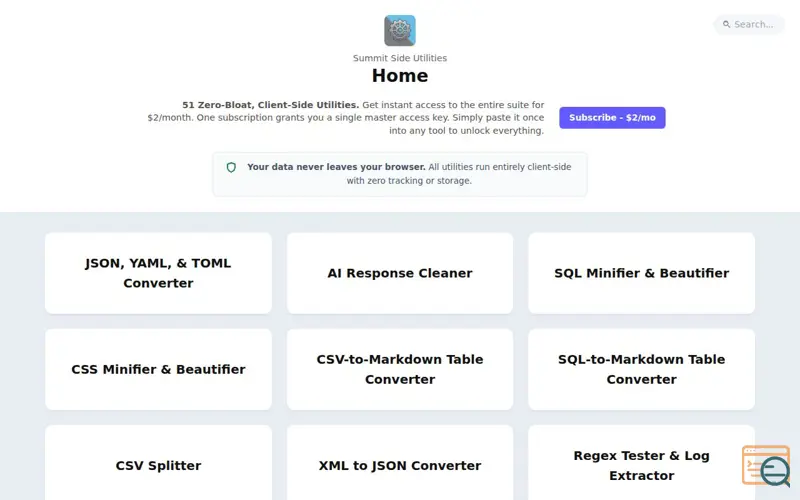 Screenshot of Summit-side-utilities