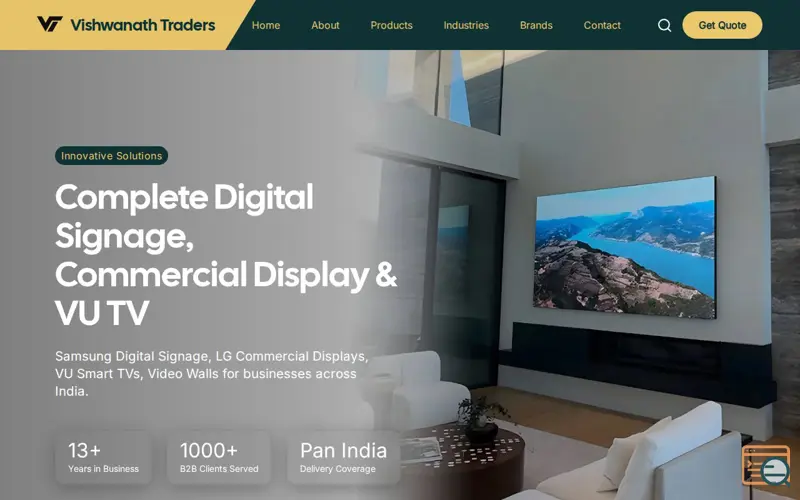 Screenshot of Digital Signage Solutions