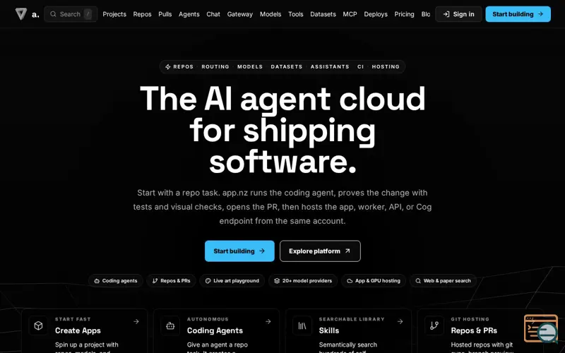 Screenshot of app.nz