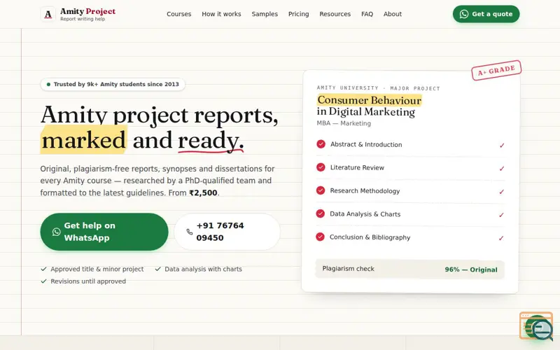 Screenshot of Amity Project