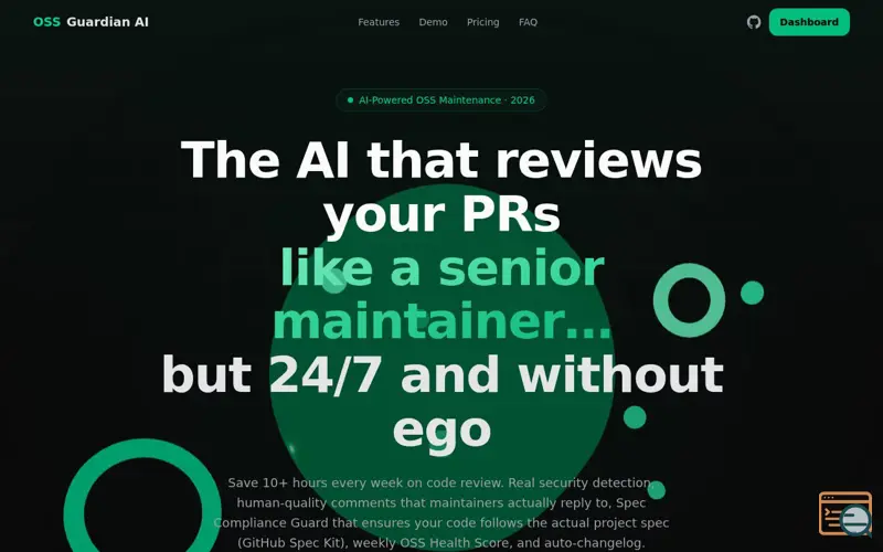 Screenshot of OSS Guardian — Spec-Compliant AI Review