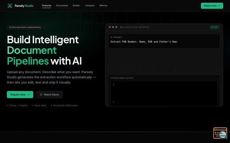 Screenshot of Parsely Studio