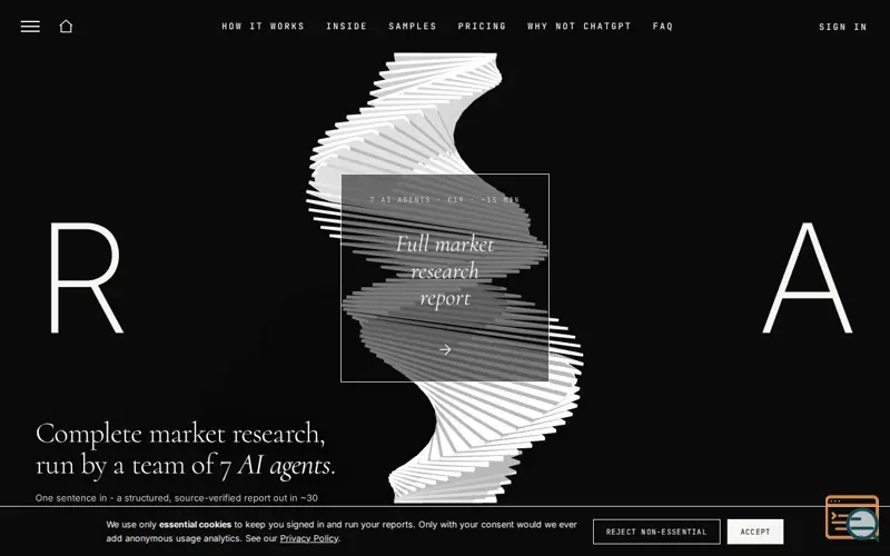 Screenshot of ReportAgent