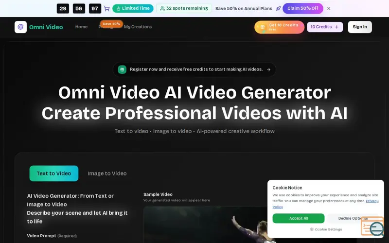 Screenshot of omni video