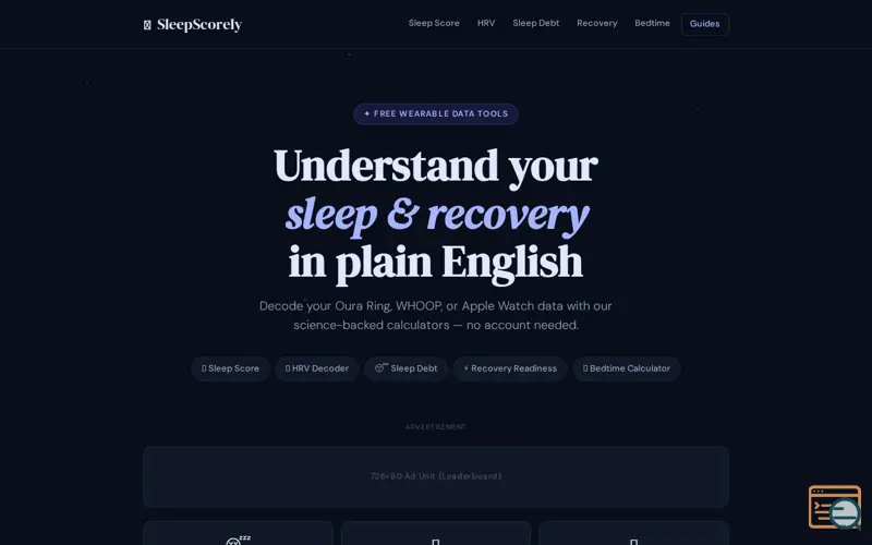 Screenshot of SleepScorely