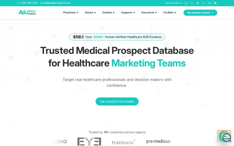 Screenshot of MedicProspects