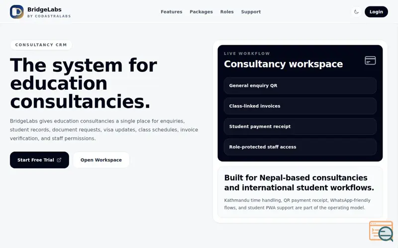 Screenshot of Bridgeelabs