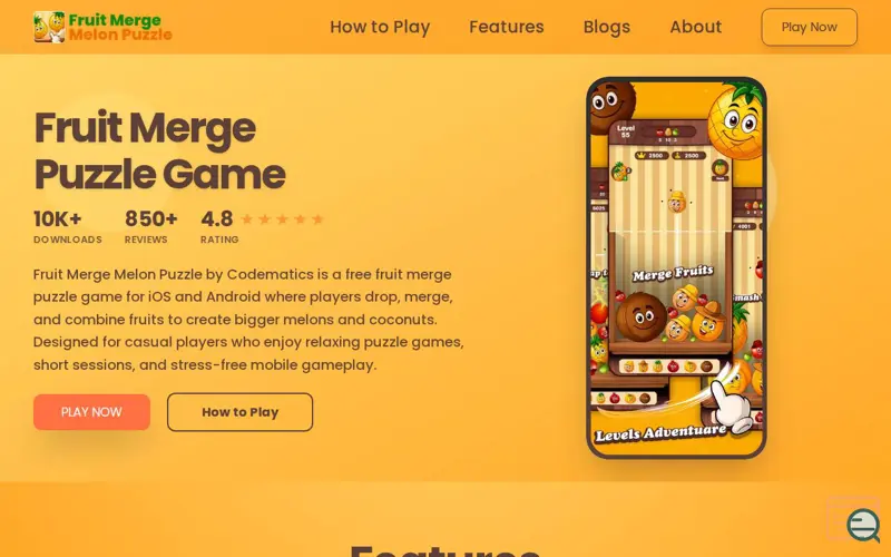 Screenshot of Fruit Merge Melon Puzzle