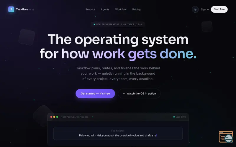 Screenshot of TaskFlow-OS