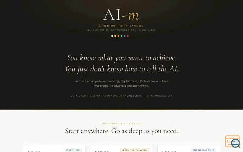 Screenshot of AI-m Architect Engine