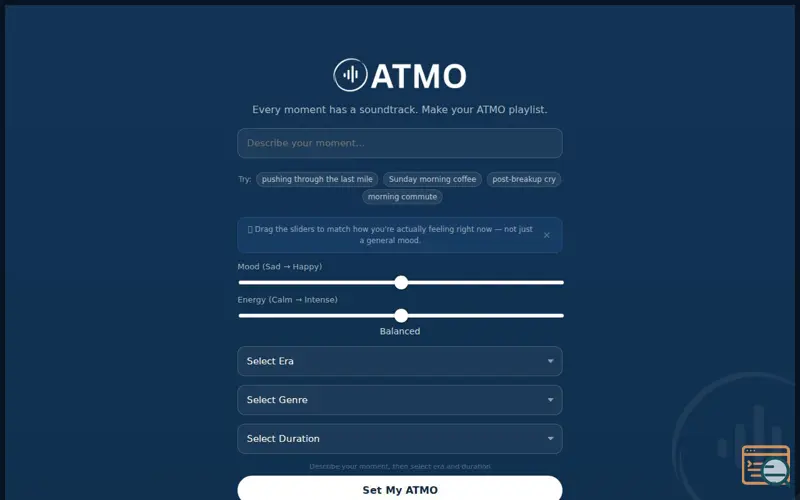 Screenshot of ATMO