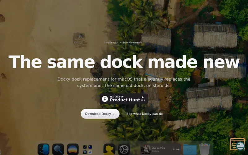 Screenshot of Docky