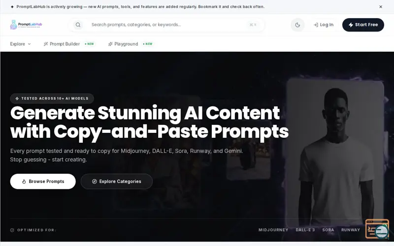 Screenshot of PromptLabHub