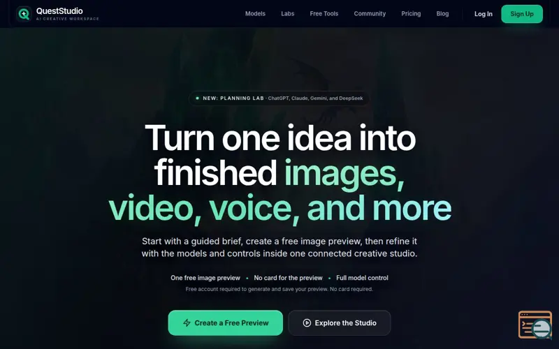 Screenshot of QuestStudio
